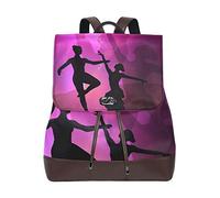 MONTOJ Sac à dos de voyage en cuir Motif danseuse de ballet Rose