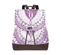 MONTOJ Sac à dos de voyage en cuir Totem Motif chouette Violet