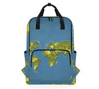 MONTOJ Sac à Dos de Voyage Jasper Géométrie Carte du Monde Sac à Dos d'école