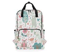 MONTOJ Sac à Dos de Voyage Motif Animaux Mignons Renard Lapins