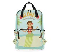 MONTOJ Sac à Dos de Voyage Polynésie Hula Danseuse Sac à Dos d'école