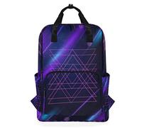 MONTOJ Sac à Dos de Voyage Violet Géométrie Dreamlike Light Sac à Dos d'école