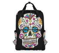 MONTOJ Sac à Dos d'école Mexicain Motif crâne