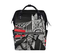 MontoJ Sac à Dos en Toile avec Bus Rouge