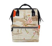 MontoJ Sac à Dos en Toile Fuji pour pêcheur Japonais et Village