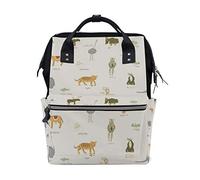MONTOJ Sac à Dos en Toile Motif Alphabet Animal