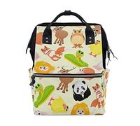 MONTOJ Sac à Dos en Toile Motif Animaux de Dessin animé