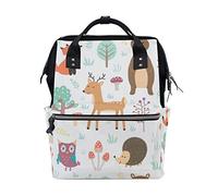 MontoJ Sac à Dos en Toile Motif Animaux de la forêt