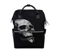 MONTOJ Sac à Dos en Toile Motif crâne Humain Gris