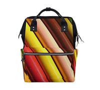 MONTOJ Sac à Dos en Toile Motif Crayons de Couleur