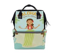 Montoj Sac à Dos en Toile Motif Danseuse de Hula Polynésie