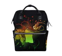 MontoJ Sac à Dos en Toile Motif Fleurs colorées et Colibri