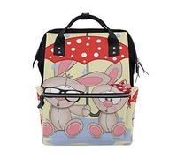 MONTOJ Sac à Dos en Toile Motif Lapins et Parapluie