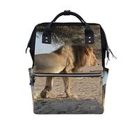 MONTOJ Sac à Dos en Toile Motif Lion Africain