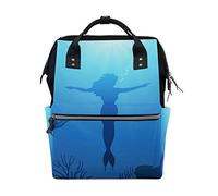 Montoj Sac à Dos en Toile Motif sirènes Bleu foncé