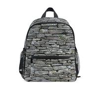 MONTOJ Sac à livres avec pierres de pierre foncée Sac de voyage Sac à dos scolaire