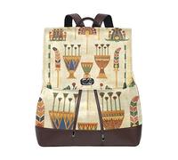 MONTOJ Sac de voyage en cuir Éléments égyptiens anciens Sac à dos Campus