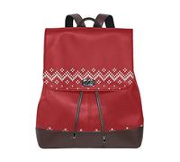 MONTOJ Sac de voyage en cuir Motif tricot classique Rouge