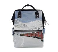 MONTOJ Snow Mountain Railway toile Sac de voyage Campus Sac à dos