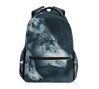MONTOJ Wolf Moon Night Sac à Dos de Voyage Campus