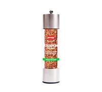 Montosco Moulin de Sel Blanc de l'Himalaya 270g - Sel Blanc de Sicile 270g Poivre Noir 125g - Moulin de Piment Broyé 70g - Offres de 1, 2 et 3 Unités (1, Piment 70g)