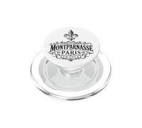 Montparnasse Paris France Ornée Fleur de Lis Noir PopSockets PopGrip pour MagSafe