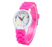 Montre 3D en silicone pour enfant avec inscription « That Tells You The Time », rose vif, taille unique