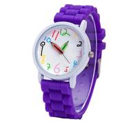 Montre 3D en silicone pour enfant avec inscription « That Tells You The Time », violet, taille unique