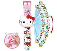 Montre 3D Projection numérique Delicate Hello Kitty cadeaux de Noël pour enfants jouets G