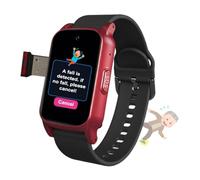 Montre 4G pour Seniors avec Détection De Chute, Traceur Personne Âgée, Bouton SOS, Suivi GPS, Appels Vidéo HD, Idéal pour Les Soins des Personnes ÂgéesRed,1.25 * 0.57 * 2.22inch
