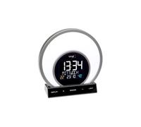 TFA Réveil lumineux Soluna 60.2026.01 – Simulation lever/coucher, veilleuse, variateur – Gris G