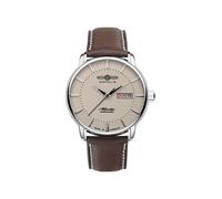 Montre - - 8466-5 - Analogique - Acier inoxydable - Cuir marron