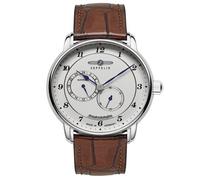 Montre - 8568-1 - Cuir - Argent - Étanchéité 5 bars