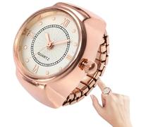 Montre à anneau - Affichage numérique de l'heure LED, horloge de chargement sans fil en acier inoxydable, montres créatives pour femmes, bijoux de doigt tendance | Accessoire portable pour femme et