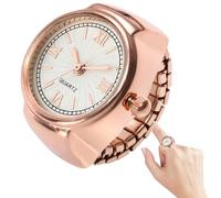 Montre à anneau - Affichage numérique de l'heure LED, horloge de chargement sans fil en acier inoxydable, montres créatives pour femmes, bijoux de doigt tendance | Accessoire portable pour femme et