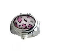 Montre à anneau classique - Montre à doigt vintage avec strass - Couvercle ouvert | Fournitures tendance légères pour femme, boîtier ouvrable, parfaite pour les anniversaires, la Saint-Valentin, Noël