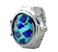 Montre à anneau classique - Montre à doigt vintage avec strass - Couvercle ouvert | Fournitures tendance légères pour femme, boîtier ouvrable, parfaite pour les anniversaires, la Saint-Valentin, Noël