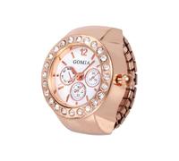 Montre à bague pour femme - Montre ronde vintage, anneau analogique rond pour un affichage précis, bague de montre pour homme et femme