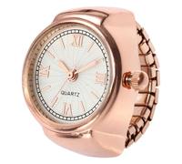 Montre à doigt créative - Mini montre ronde, accessoire de mode au design unique, bijou déclaration avec style élégant, construction durable, ornement tendance pour fête, rendez-vous et vacances, rose