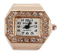 Montre à doigt pour femme | 0,8 cm Bague de montre à doigt | Élastique rond simple Quart Ring Montres pour une heure élégante - Bracelet réglable en acier inoxydable, boîtier en alliage, accessoire de