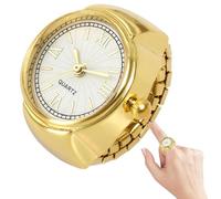 Montre à Doigt Ronde - Anneau de Montre | Montre Créative Compact Homme Femme Accessoire Tendance Pour Fêtes, Rendez-vous, Vacances Et Célébrations, Design Unique Inspiré Par Les Bijoux, Or, Large