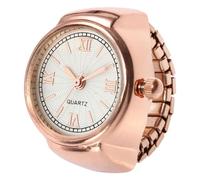 Montre à Doigt Ronde - Anneau de Montre | Montre Créative Compact Homme Femme Accessoire Tendance Pour Fêtes, Rendez-vous, Vacances Et Célébrations, Design Unique Inspiré Par Les Bijoux, Or rose