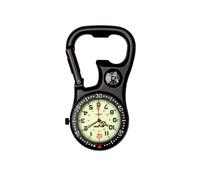 Montre à gousset noir clip mousqueton avec boussole pour médecins infirmières infirmiers Chefs