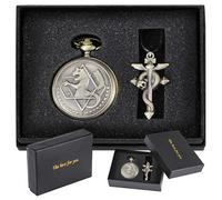 Montre à gousset rétro Doctor Who en bronze avec collier et boîte cadeau marron