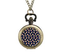 Montre à gousset vintage en alliage avec pendentif en forme de tranche de pizza