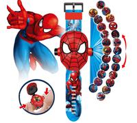 Montre à projection pour enfants Marvel, montre de dessin animé Spiderman pour garçons, montre pour enfants pour filles et étudiants. Motifs de projection multiples, design à rabat, montre électroniqu