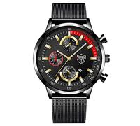 Montre à quartz analogique décontractée en acier inoxydable pour homme - Montre élégante pour femme, C, taille unique