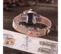 Montre à quartz analogique en acier inoxydable pour femme, rose gold, One Size