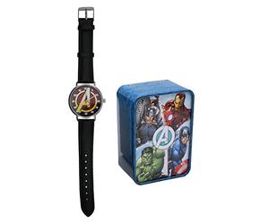 Montre à Quartz analogique pour Enfants 25 cm de Personnage Avengers avec Bracelet réglable - Cadran Rond - Cadeau pour garçons de 4+