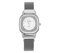 Montre à quartz analogique pour femme - Montre numérique - Style décontracté, Argenté., One Size